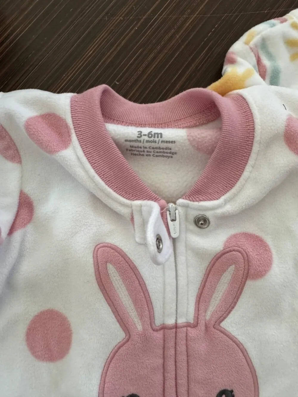 Carter’s Baby Girl Sleep Sack Bundle 0-3 Months Pink Bunny & Bear Fleece Wearabl